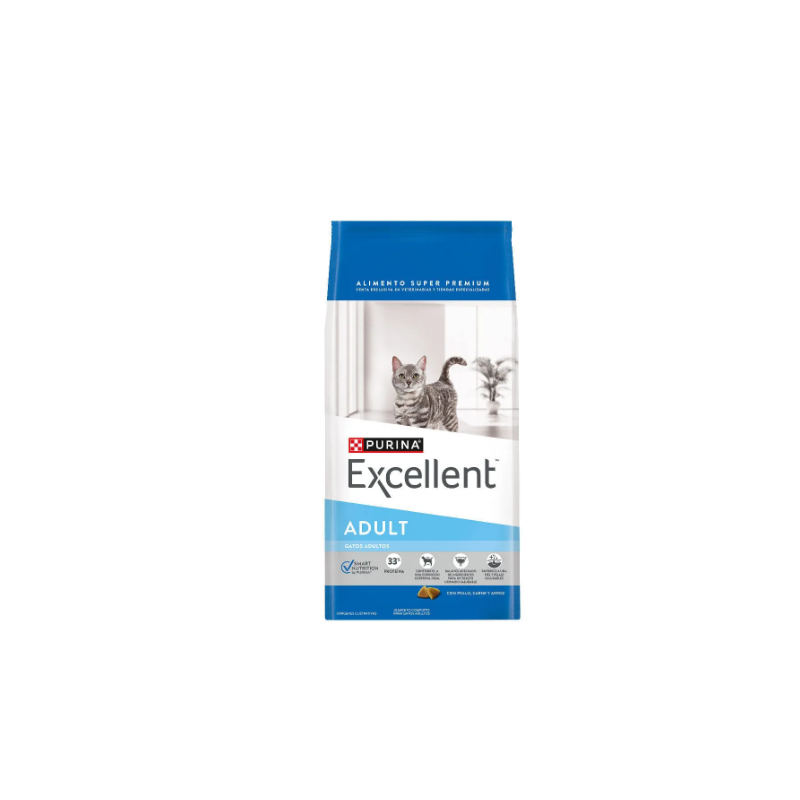Excellent Smart Gato Adulto Pollo, Carne y Arroz x 7,5 Kg