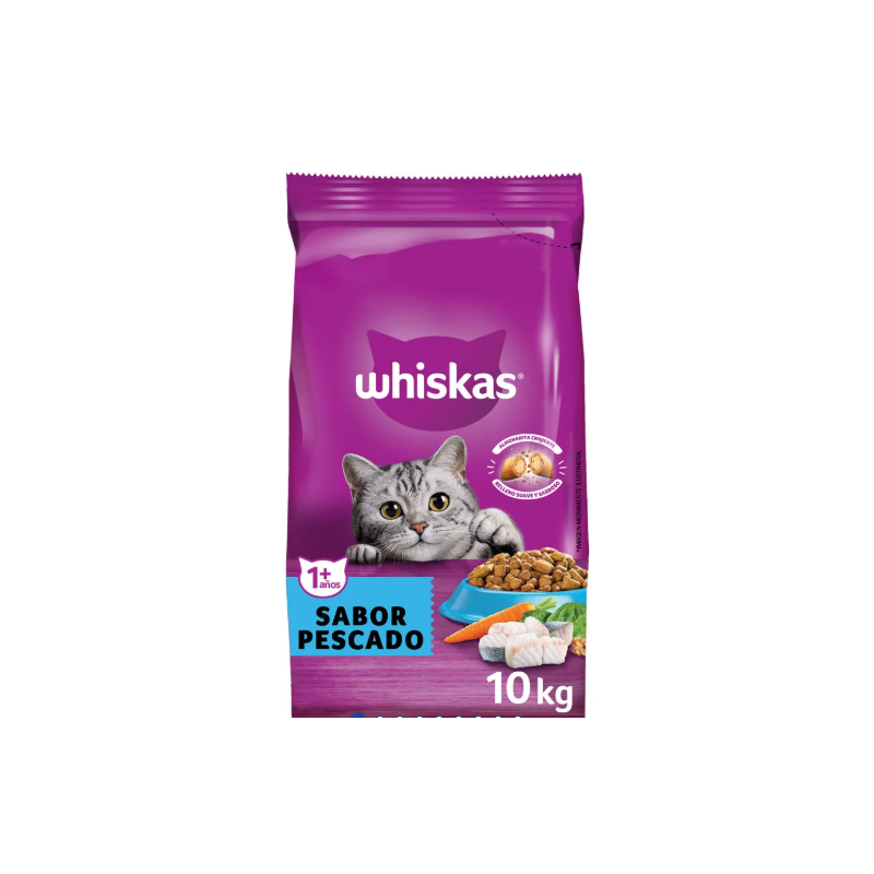 Whiskas Gato Adulto Pescado X 10 Kg
