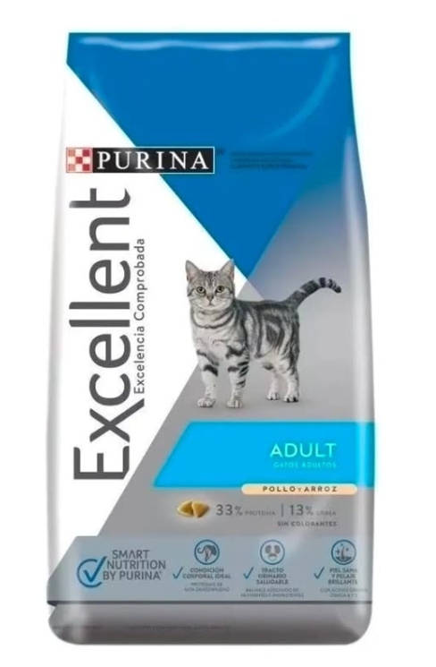 excellent gato adulto x 3 kg